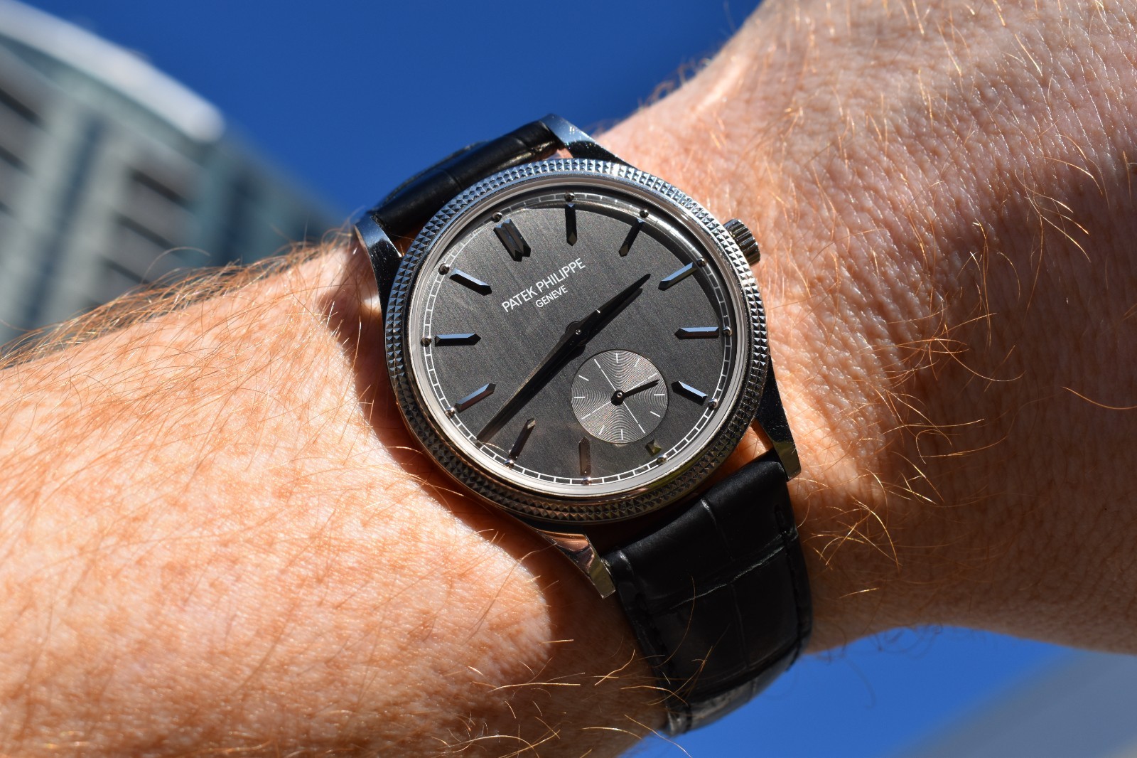2022 Patek Philippe Calatrava 18K White Gold 39mm Grey Anthracite Dial 6119G B&P