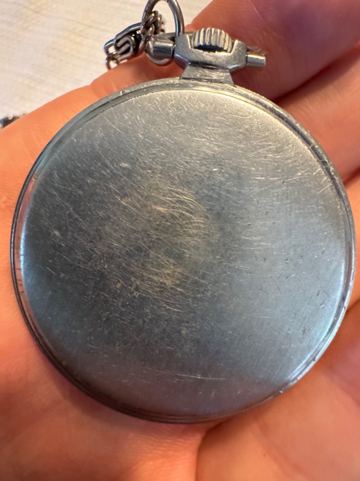 Vintage Welsbro 1940s Shock Proof Pocket Watch Swiss Art Deco RUNNING/WORKS