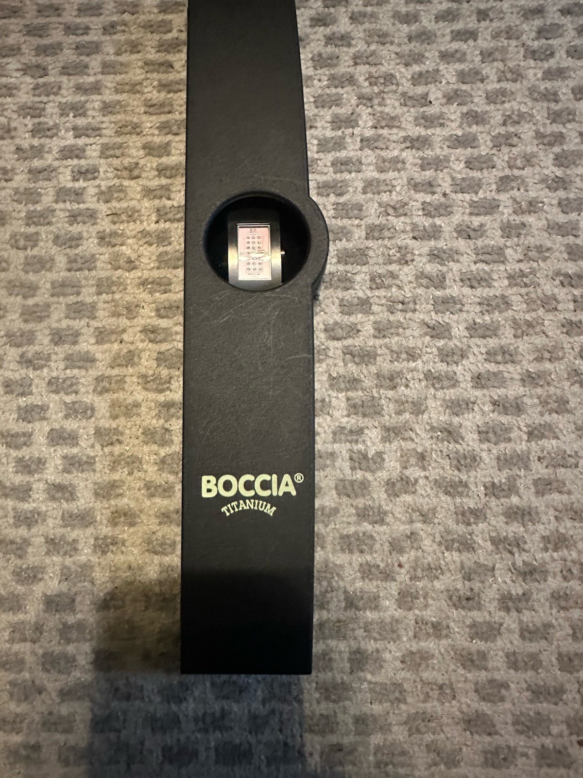Boccia Titanium Ladies Watch with Original Red Leather Style Band In Case