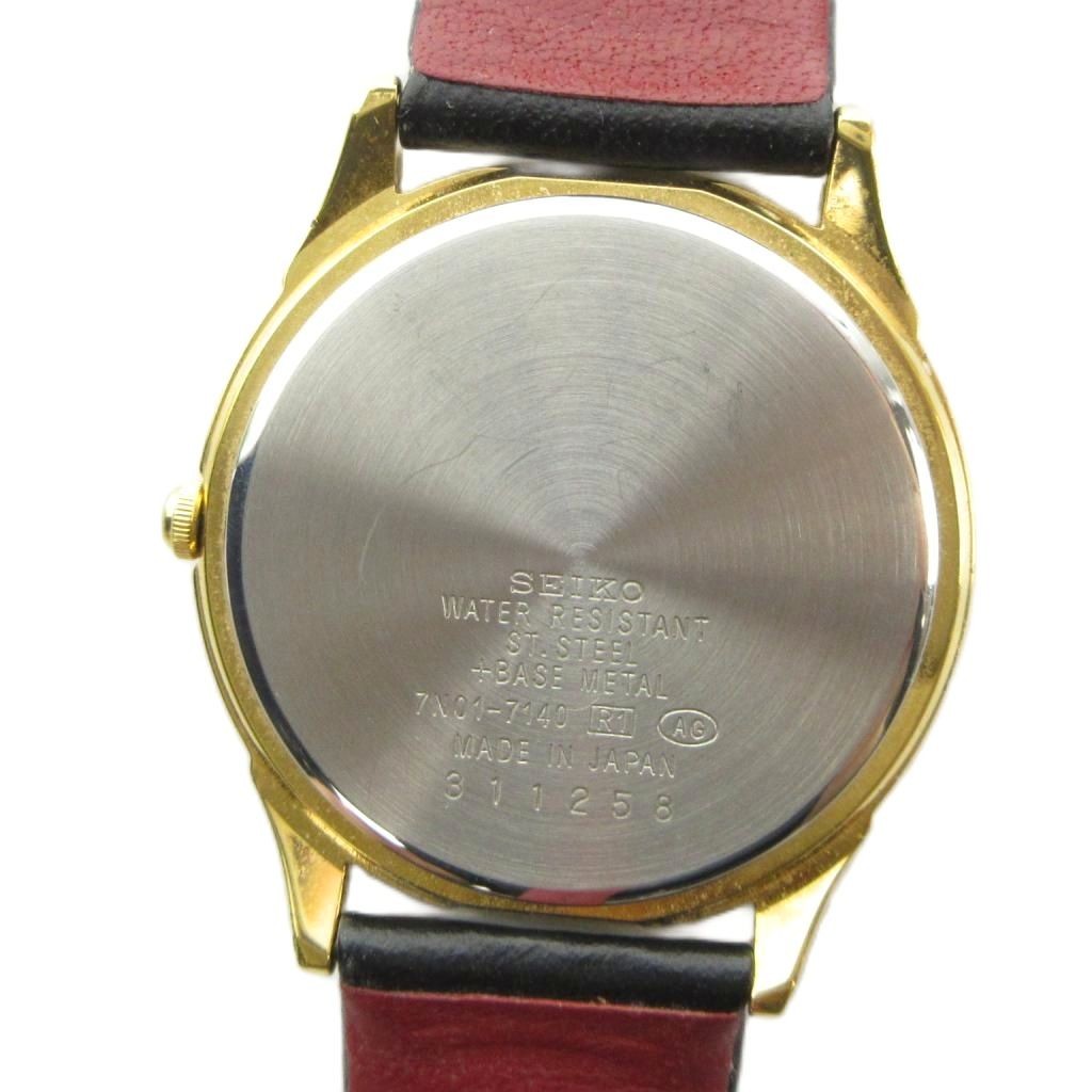 Seiko Spirit 7N01-7140 Quartz Men’s Watch 32mm Gold Stainless Steel AB