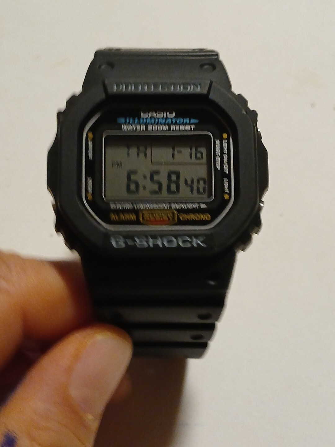 Black Casio G-Shock Watch Digita Resin Band( 5291) DW-5600E-1V