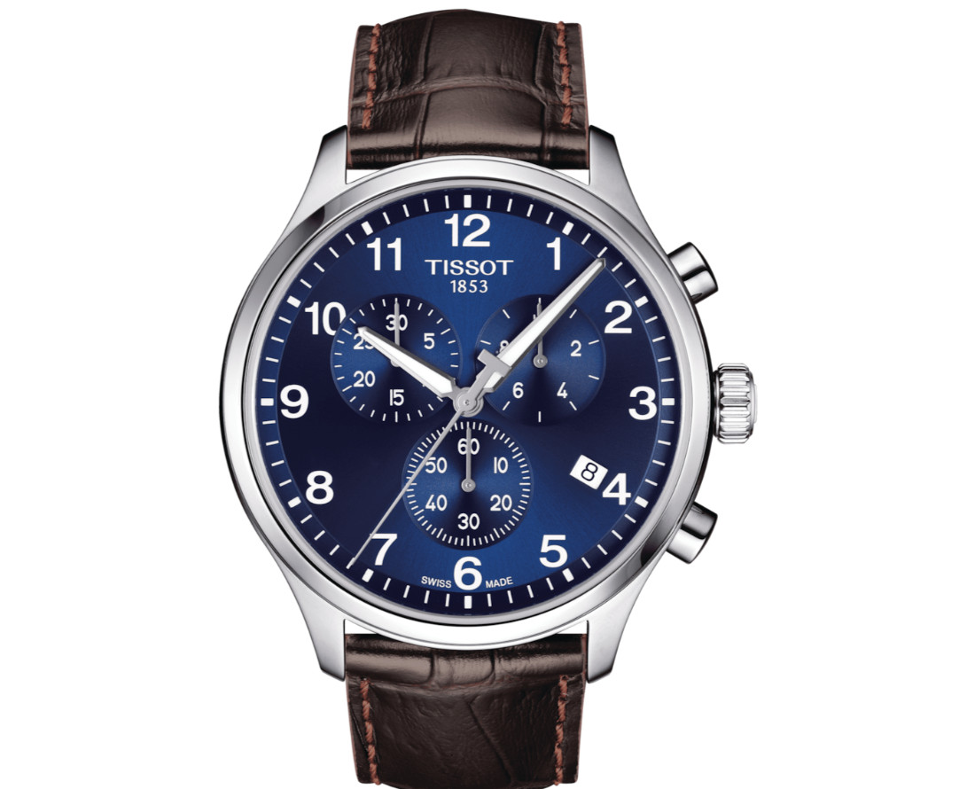 Tissot Chrono XL Classic Blue Dial Brown Leather Men’s Watch T1166171604700