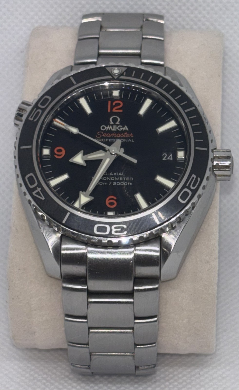 OMEGA SEAMASTER PLANET OCEAN 600m 42mm MENS WATCH / EXHIBITION CASE BACK