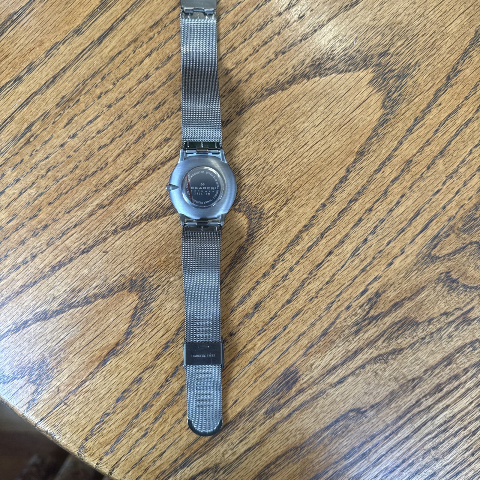 Skagen Charcoal Dial Titanium Slim 233LTTM Wrist Watch for Men