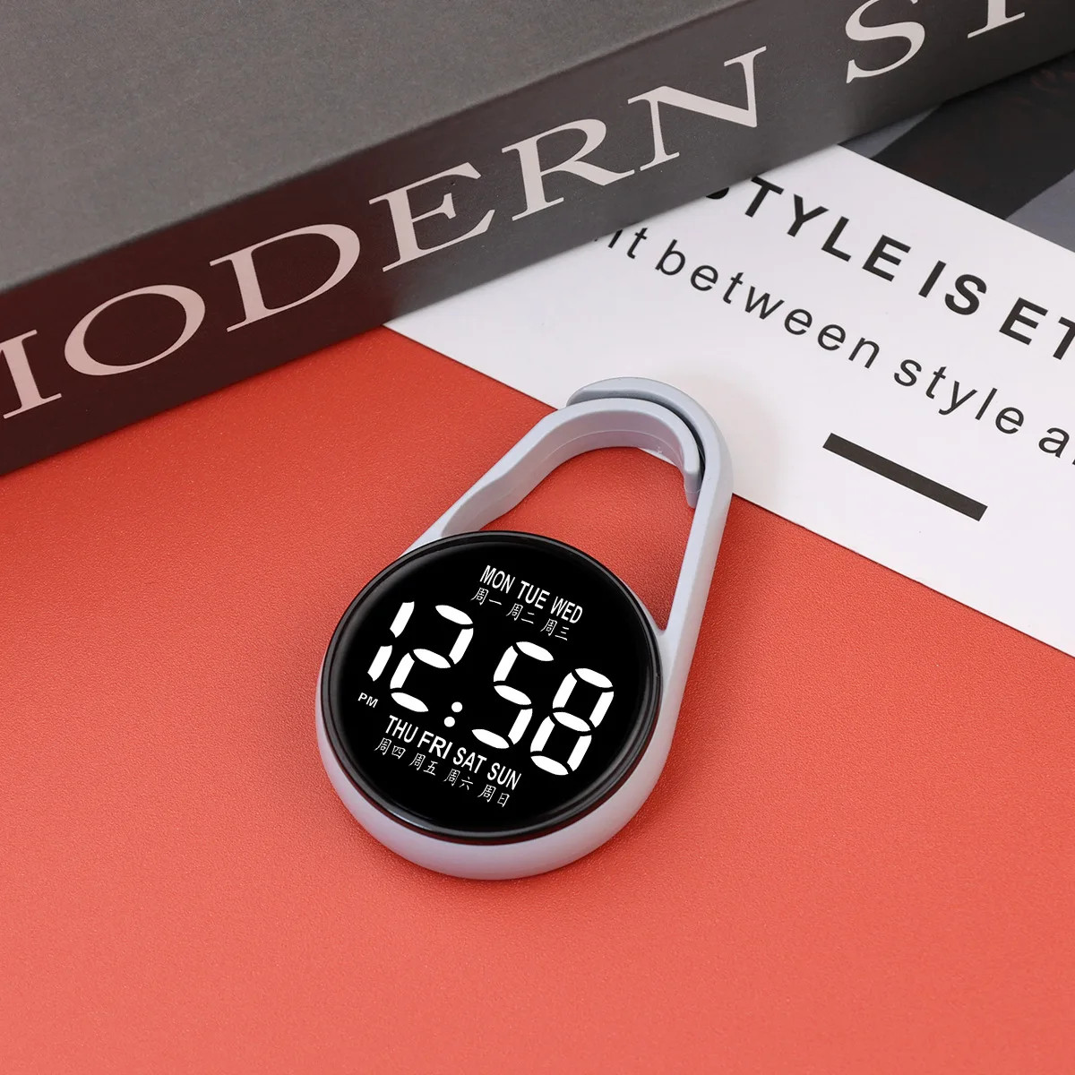 LED electronic hanging watch night light digital electronic hanging watch pocket