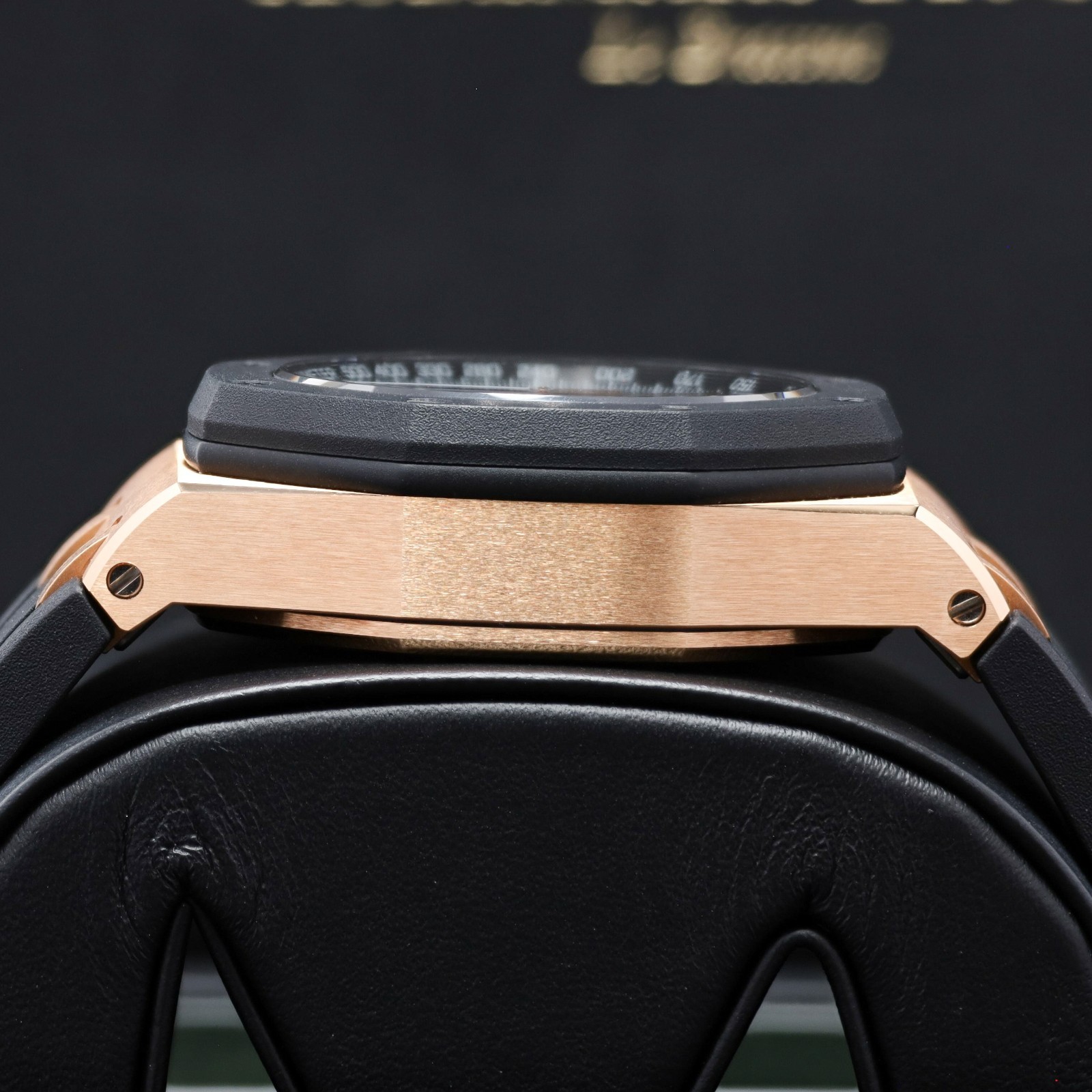 AP Royal Oak Offshore 42mm Rose Gold Grey Tapisserie Dial Rubber Strap 26238OK