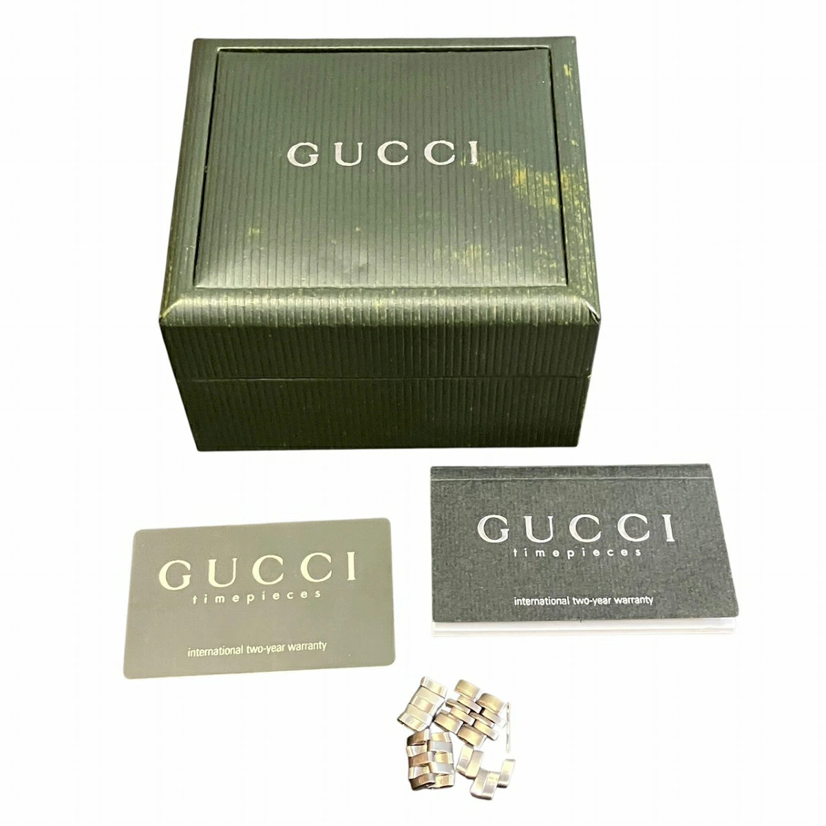 GUCCI watch total weight approximately 63g SS SS quartz black dial 5500L used