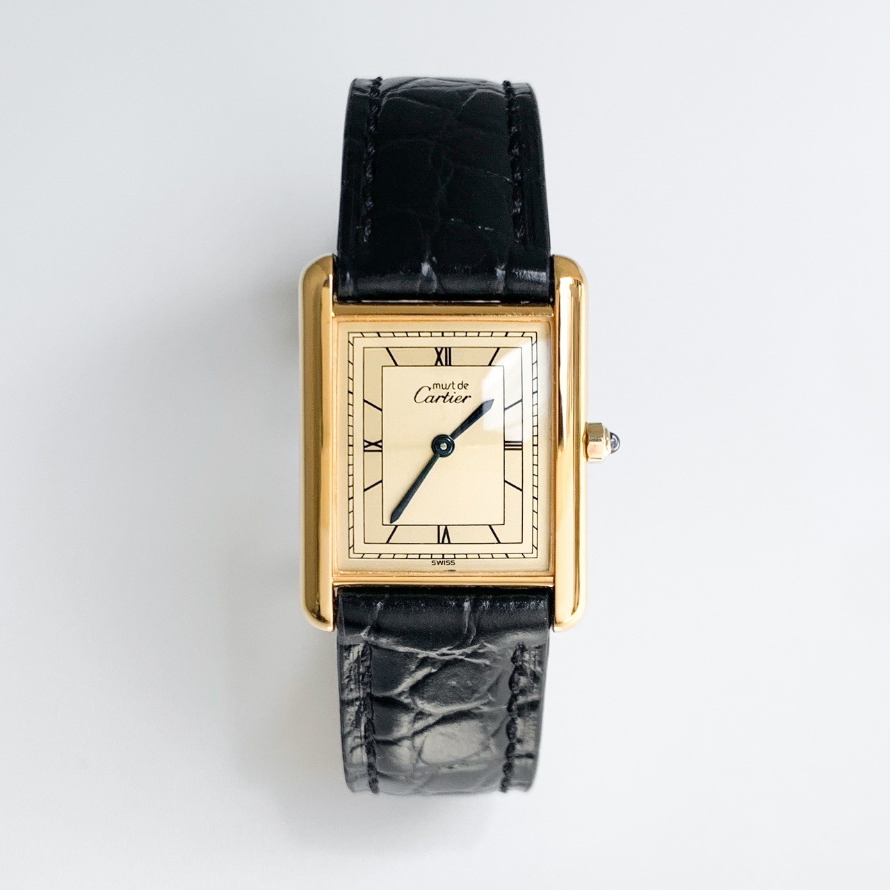 CARTIER Mast Tank LM Gold Roman Dial Gold mens Watches Watch