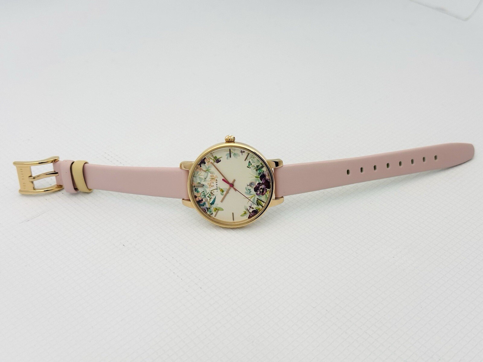 Ted Baker Kate 10031550 Ladies Classic Multicolour Dial Pink Leather Strap Watch