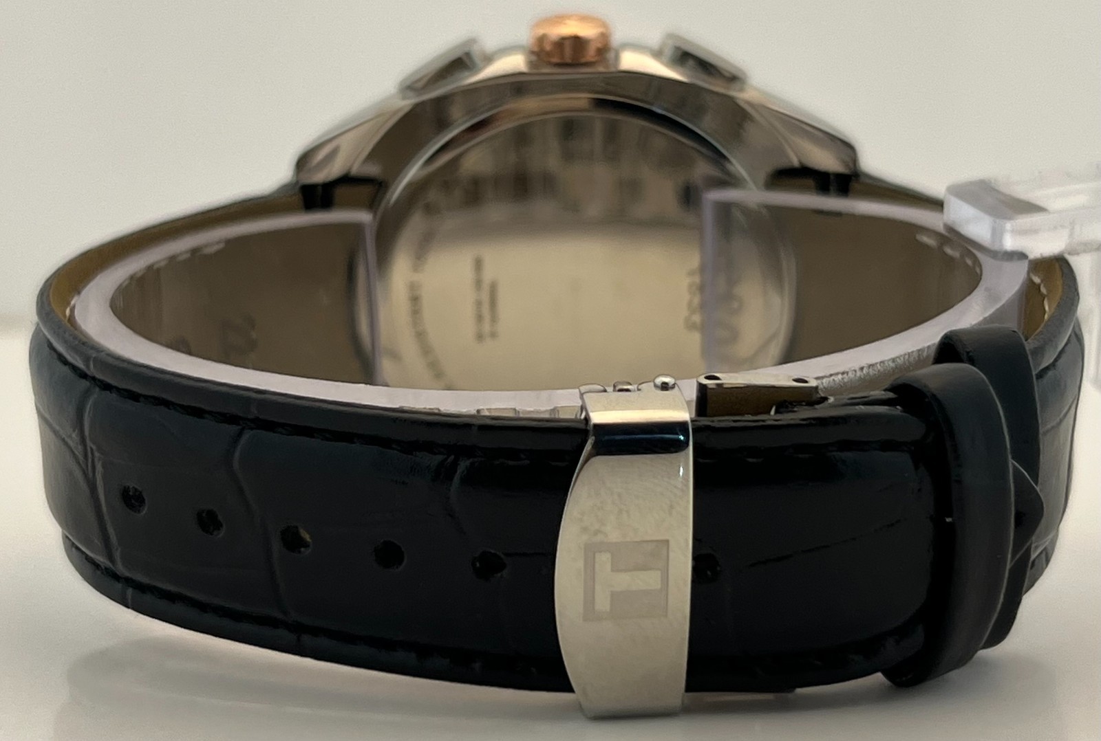 Amazing Men’s Chronograph Date Black Dial Quartz Excellent Condition Wristwatch