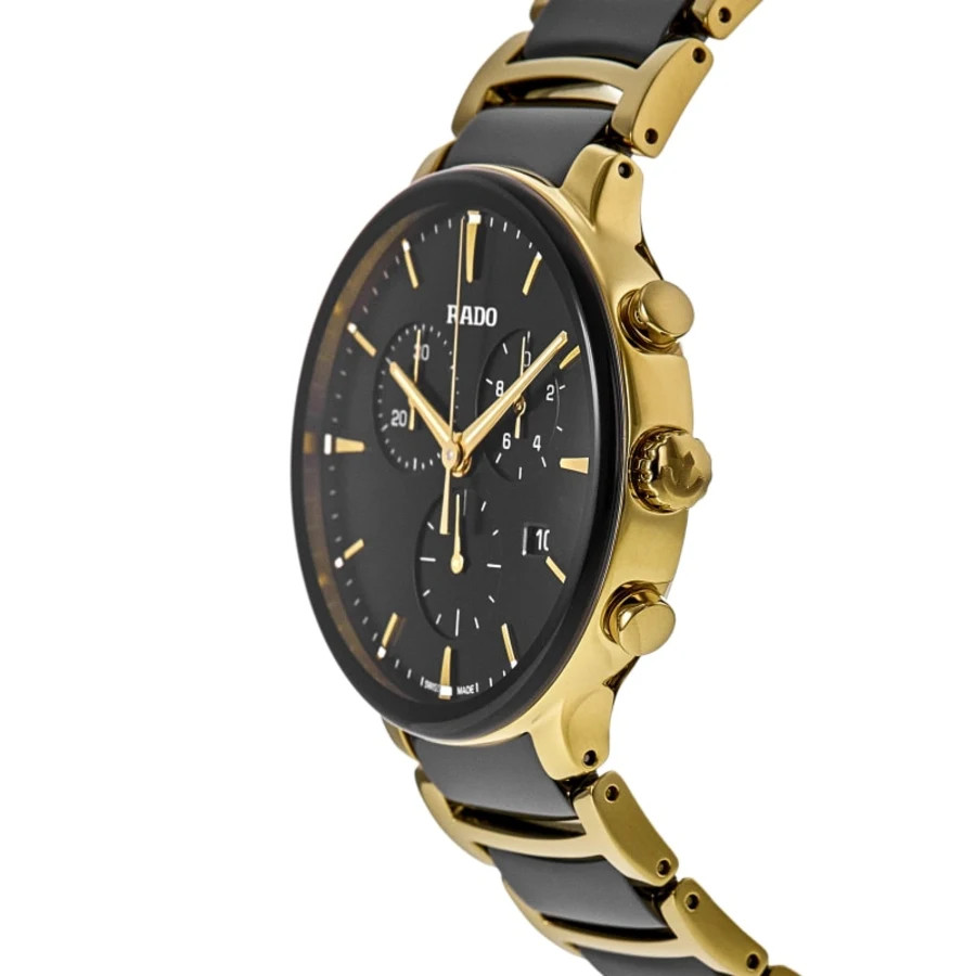 New Rado Centrix Quartz Chronograph Black Dial Two-Tone Men’s Watch R30211152