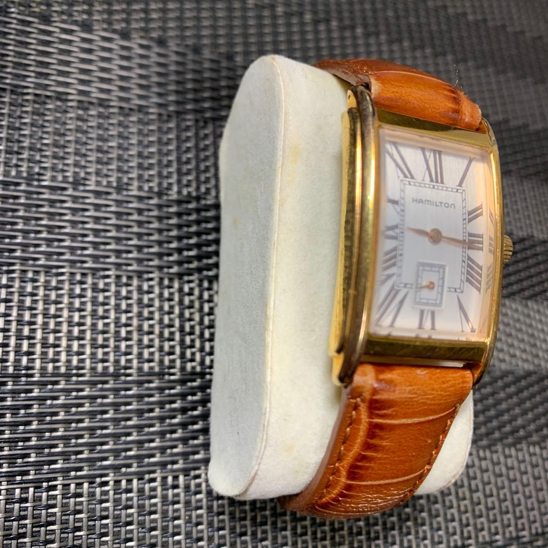 Hamilton Ardmore Watches Gold Dial Brown Leather 35mm Case