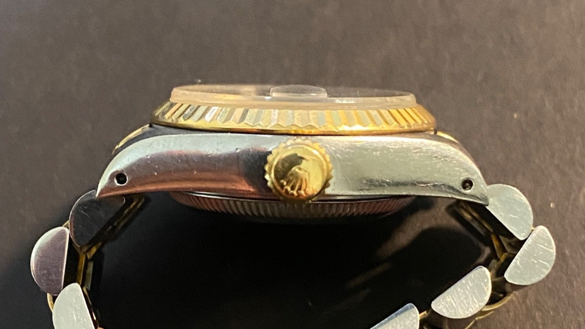 Rolex Ladies Datejust 69173 18K/SS Black Dial Full Set Box Papers ORIGINAL Owner