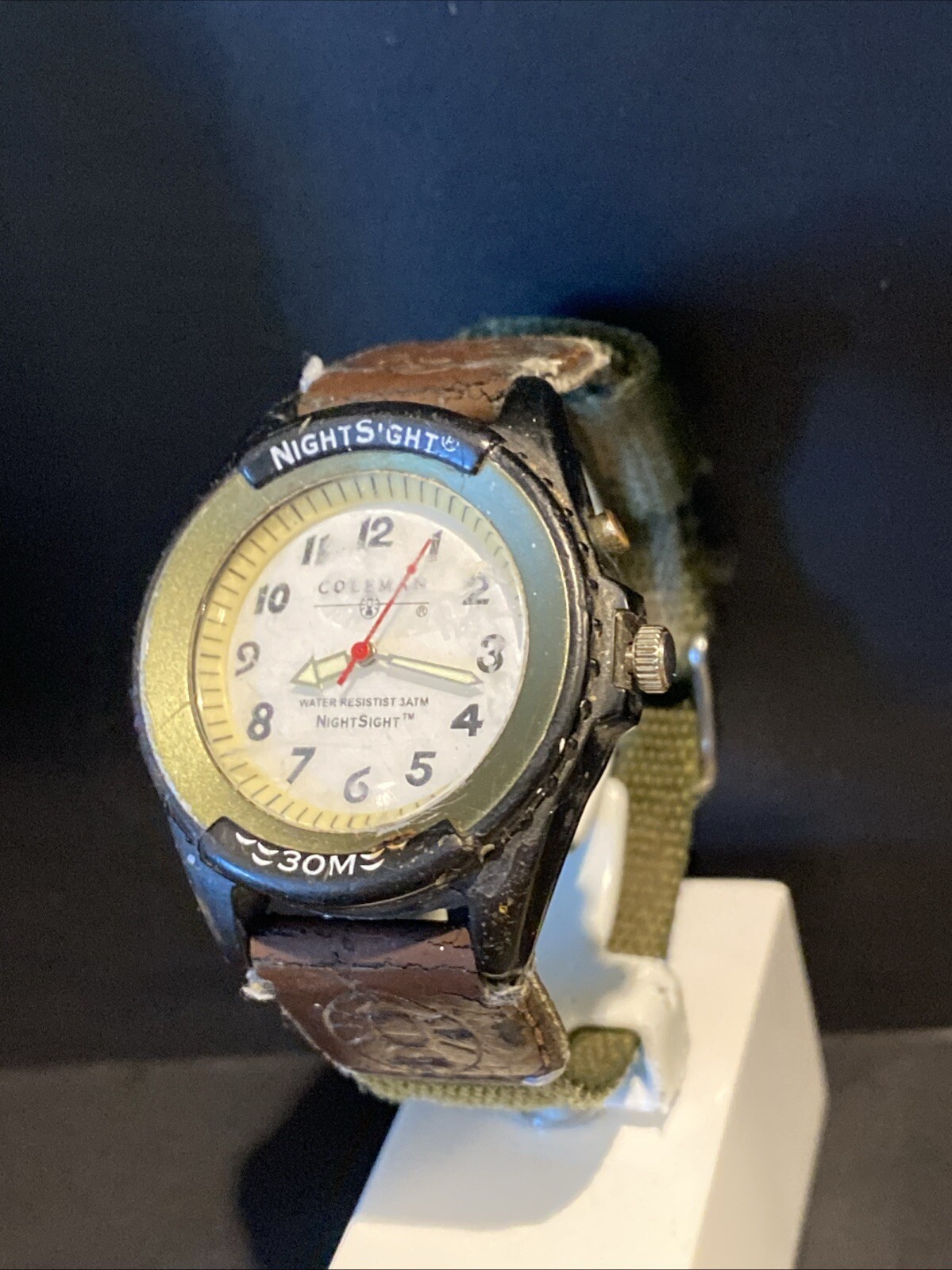 Coleman “nightsight” Water Resistant 30m Outdoors Wrist Watch New Battery!