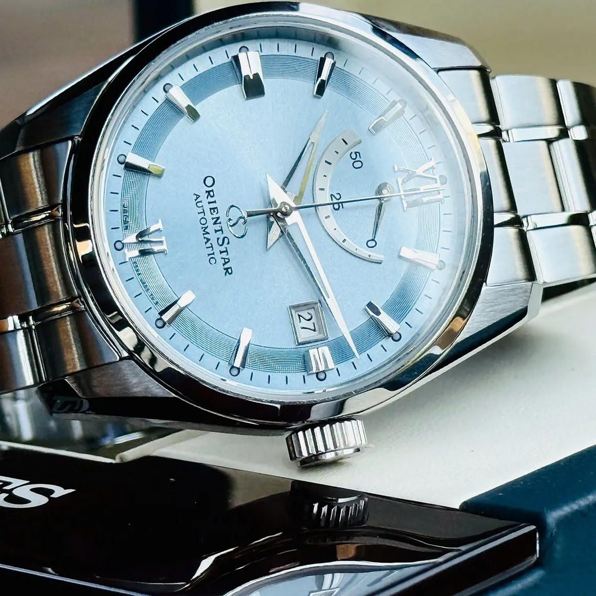 Orient Star Automatic Blue Dial Sapphire Crystal Men’s Watch RK-AU0109L