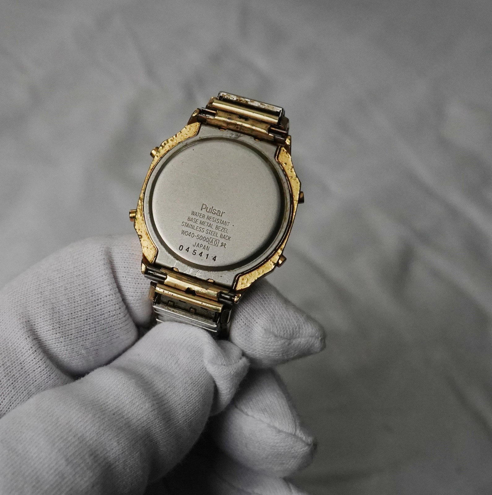 1980 Vintage Pulsar Digital Chronograph Men’s Watch W040-5000 New Battery