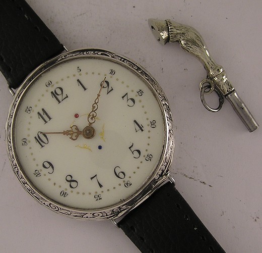 AMAZING Silver Fully Serviced Cylinder 150 Years Old French Wrist Watch MINT
