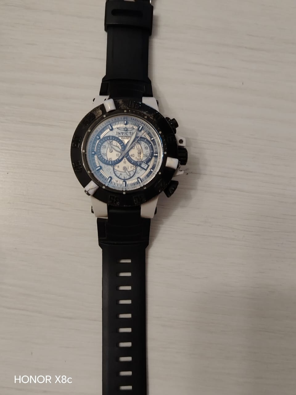Invicta Men’s Chronograph Sport Watch – Black & White Dual Tone