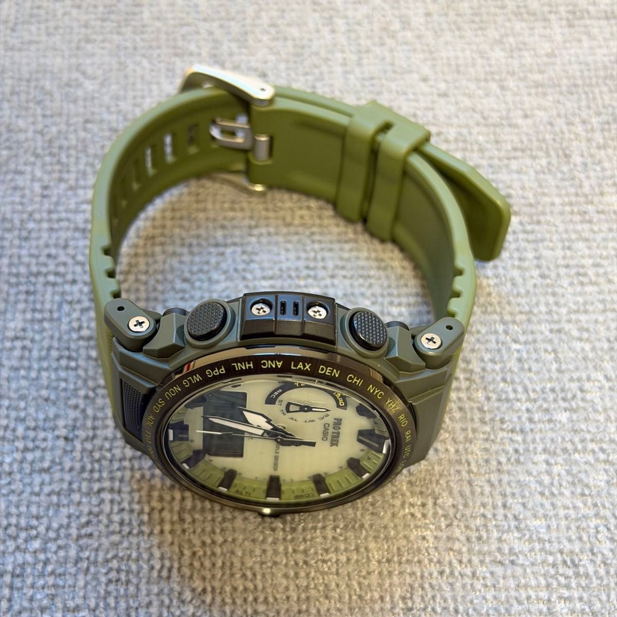 CASIO PRO TREK PRW 61LD 3JF Radio Solar Full Luminous Dial Watch Triple