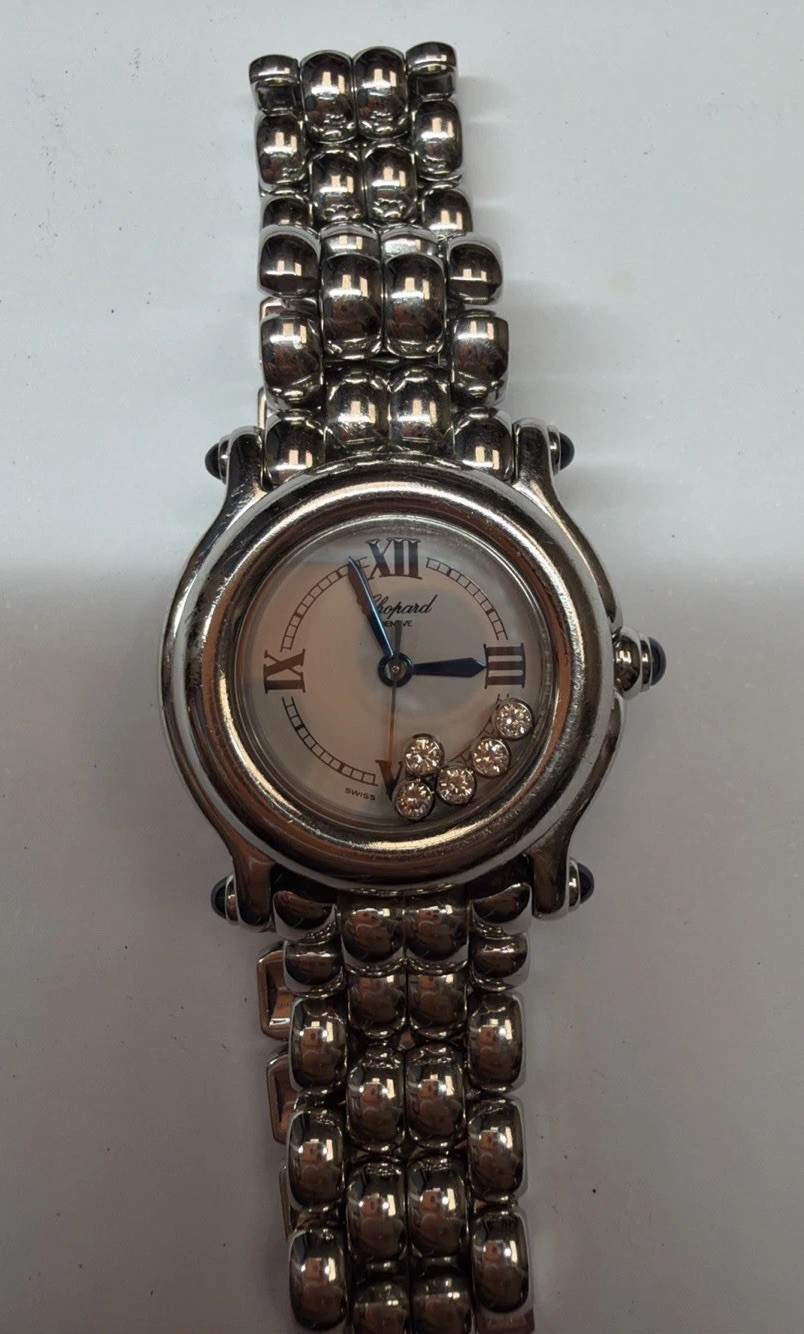 Chopard Happy Sport White 5 Diamond 26mm Women’s Quartz Watch – 27/8250-23