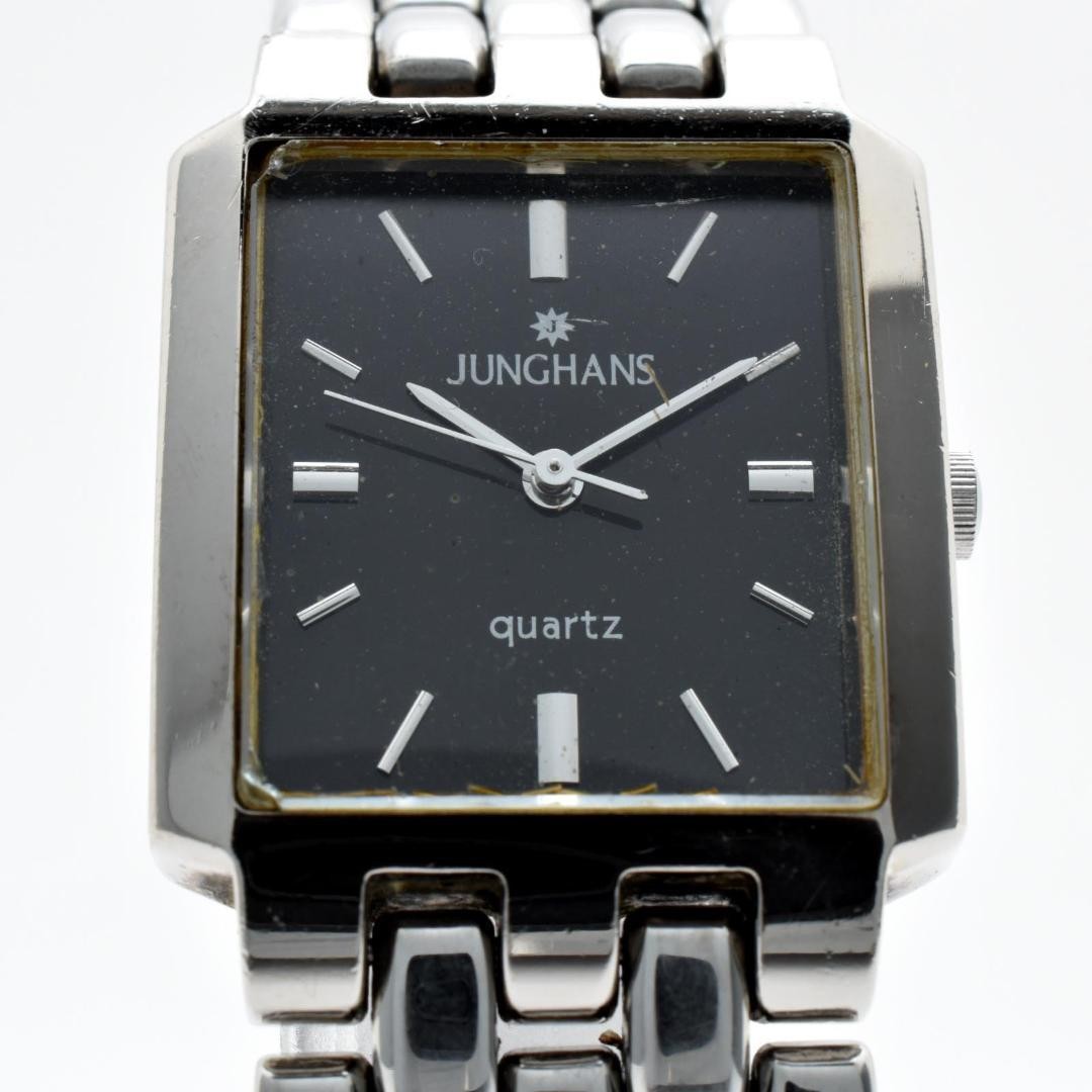 Junghans Men’s Square Black Dial Quartz Wristwatch Japan 0712487
