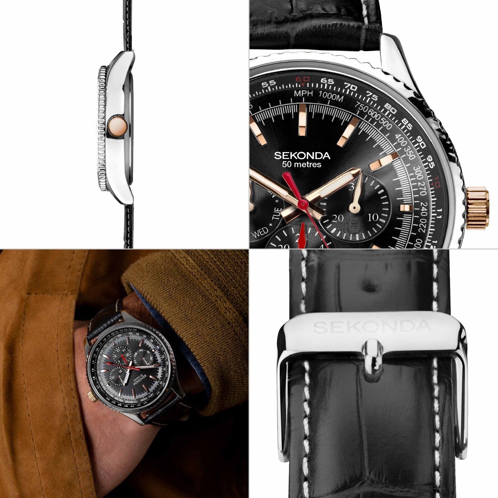 Sekonda Gents 43mm Maverick Multi Function Watch RRP £54.99 Model 30036.205