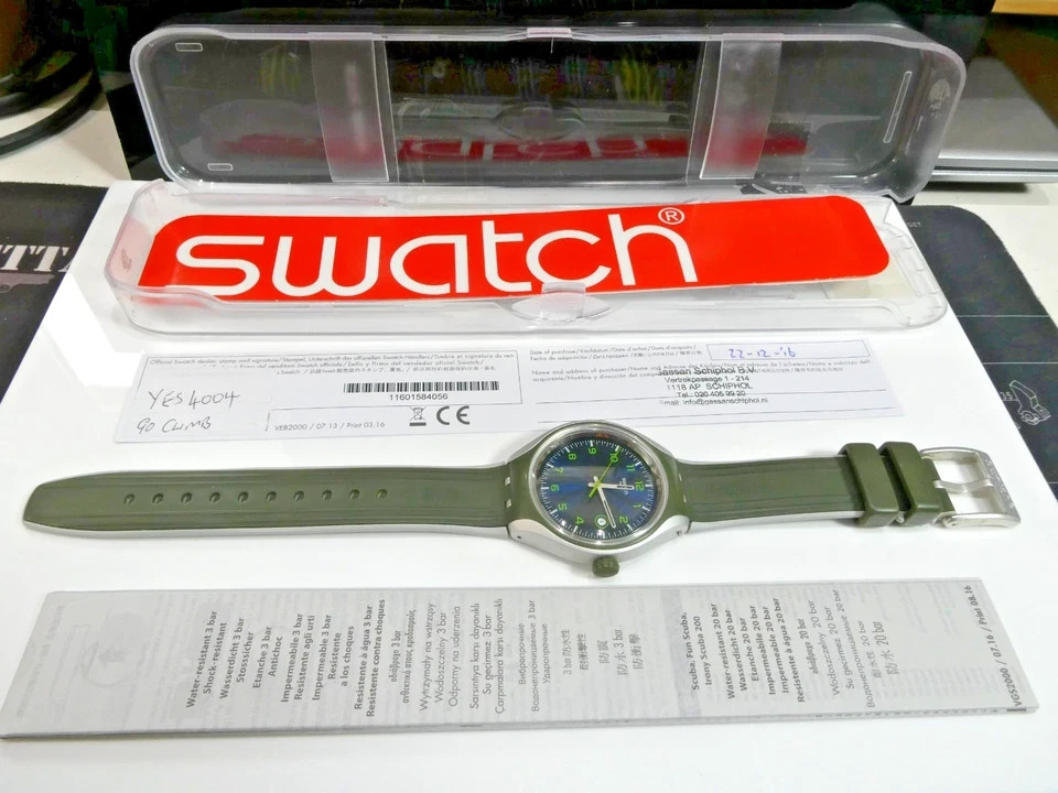A Superb and Rare 2015 SWATCH IRONY XLITE BIG YES4004 GO CLIMB, MINT BOX PAPERS
