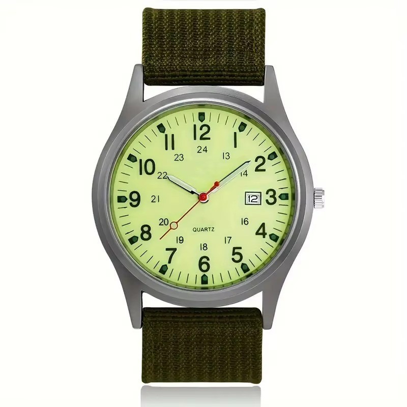 Military Watch Army Durable Water Proof Luminous 24Hours Dial Nylon Strap USA