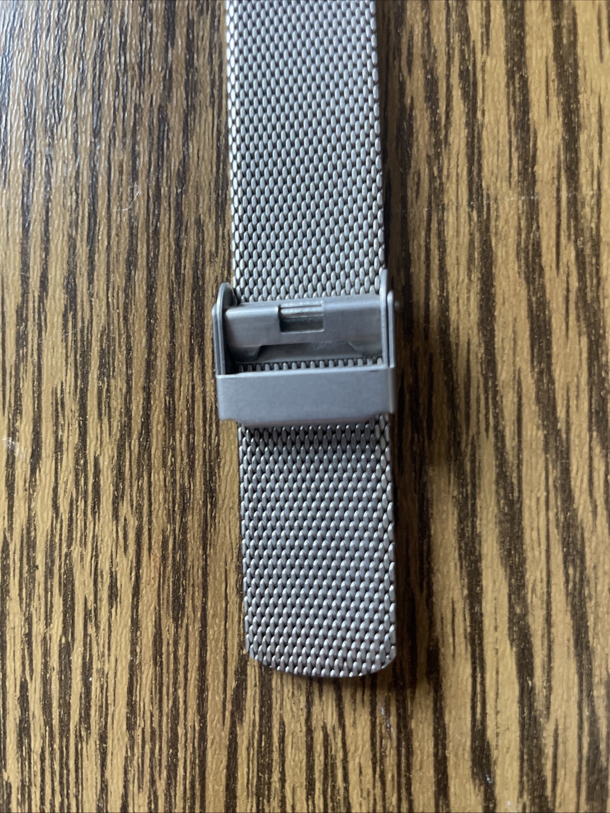 Vintage Rare Boccia Titanium Watch Silver on Silver Mesh Clasp Band Black Hands