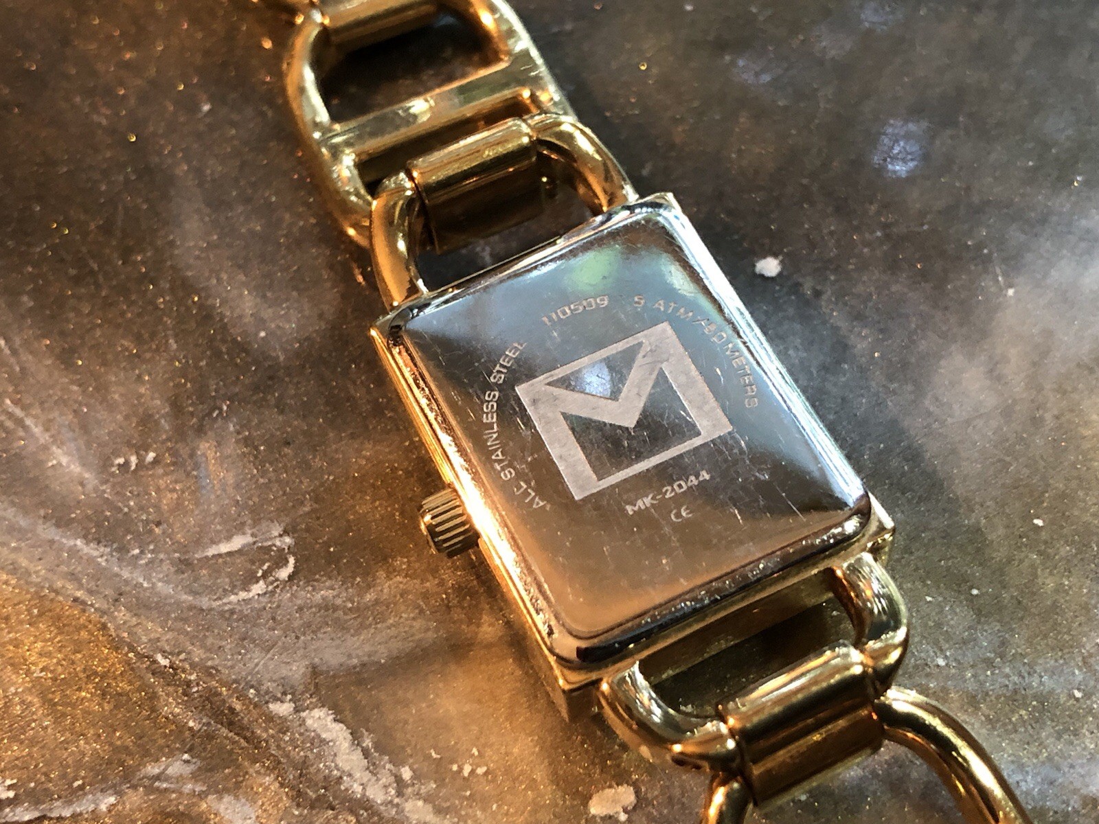 ✨🌟🛍️ RETIRED & RARE Early MICHAEL KORS Gold Link DESIGNER WATCH Bracelet ✨
