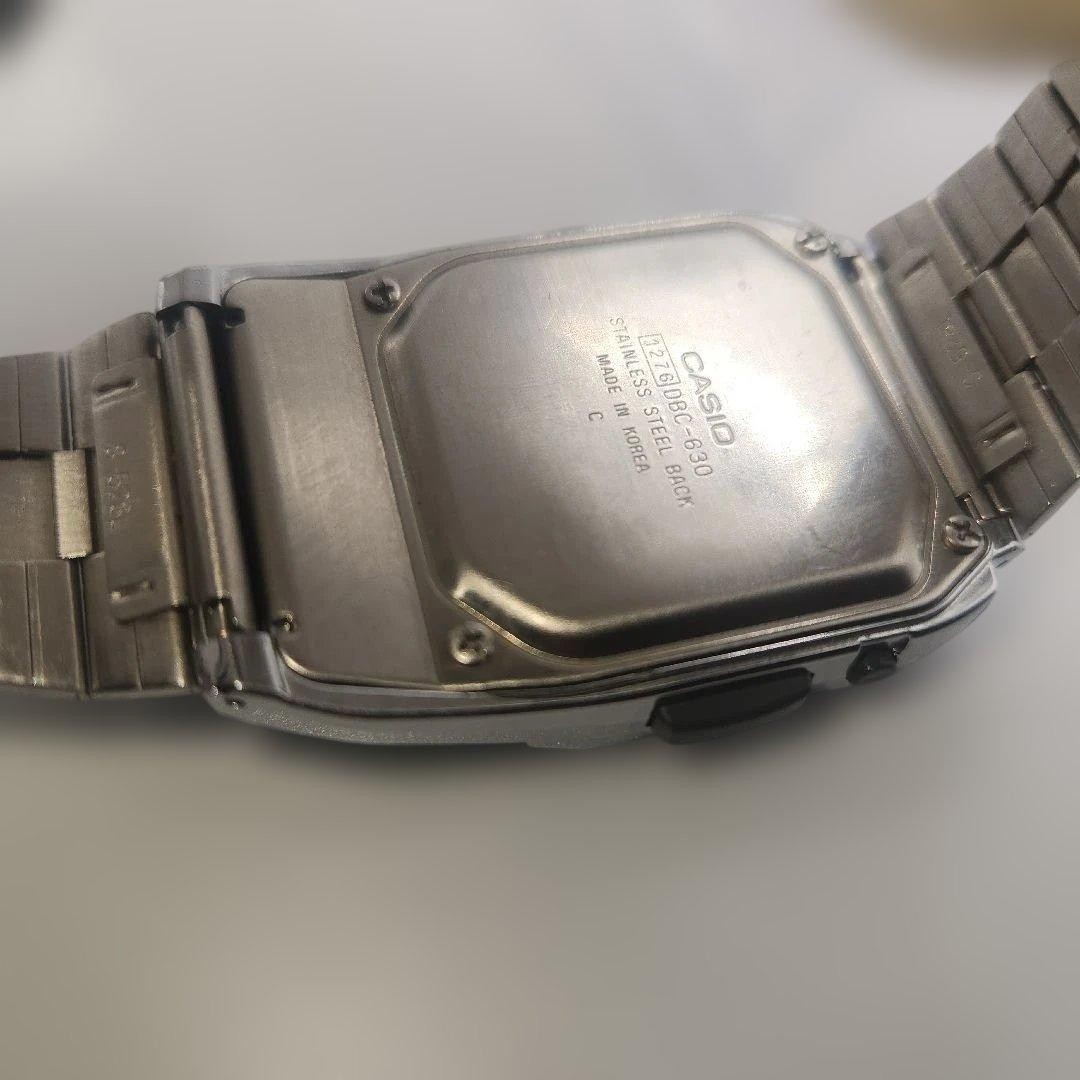 CASIO DBC-630 Data Bank Calculator Watch Silver Stainless Steel