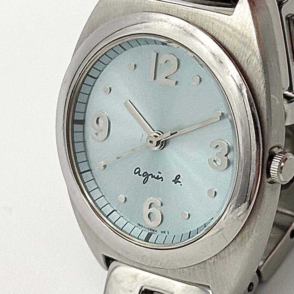 Working Item agnes b. Watch Ladies Quartz 1N01 0AM0 Analog Round Face Silver Sim