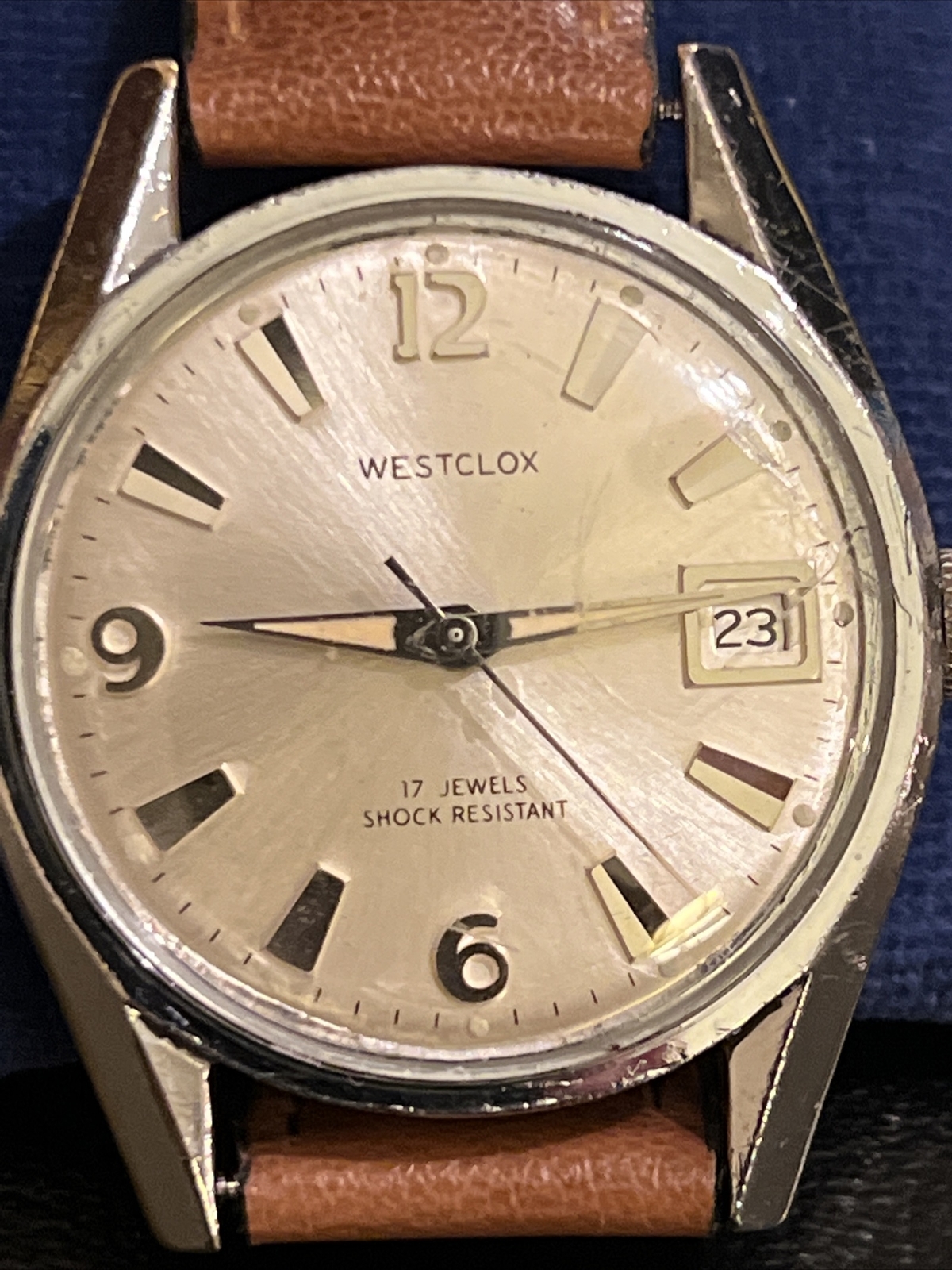 Stunning Condition! WESTCLOX Watch 17 Jewels Date Indicator Vintage Wristwatch