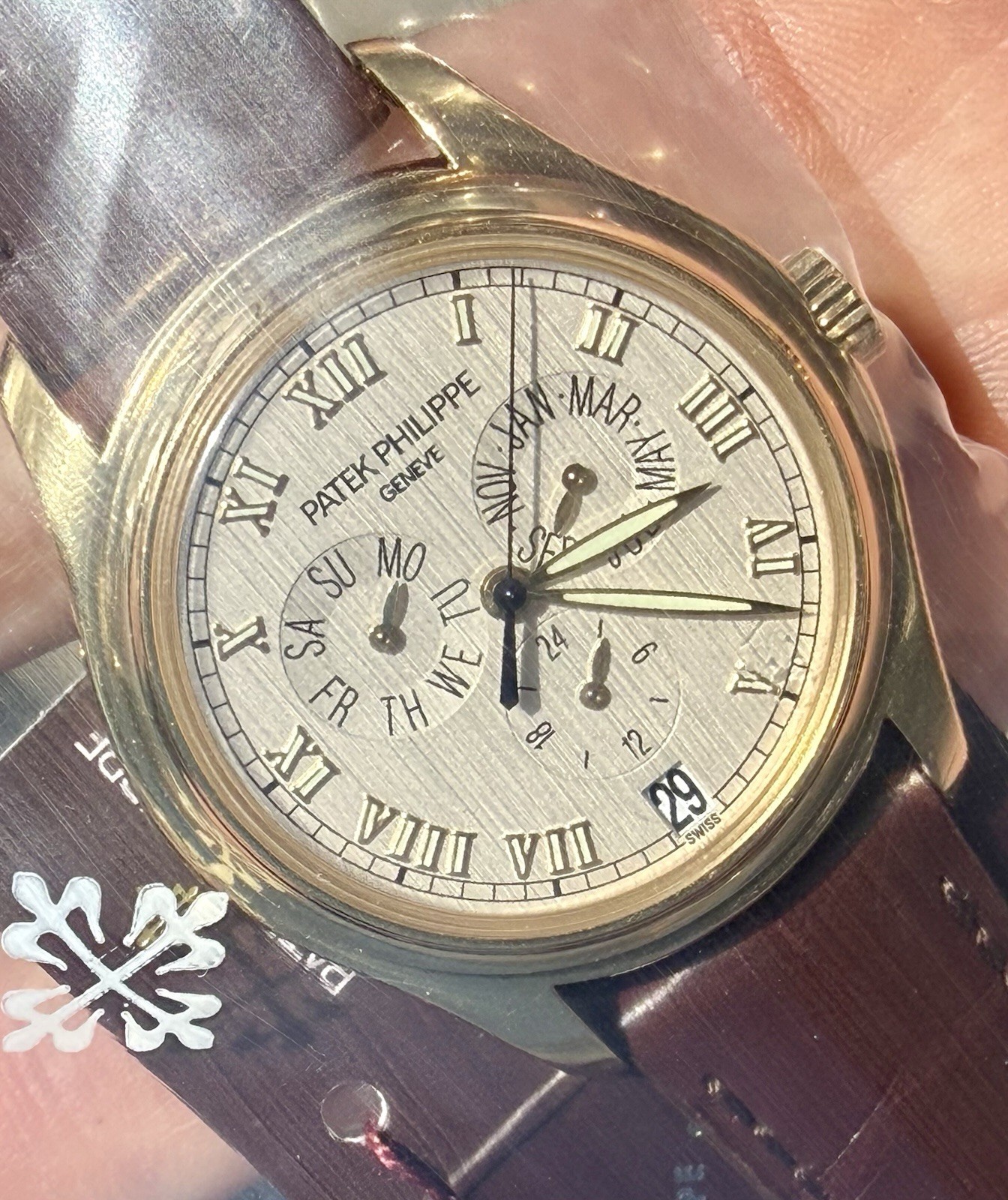 2004 Patek Philippe 5035J-001 Annual Calendar 37mm 18k Watch Full Set PP Sealed