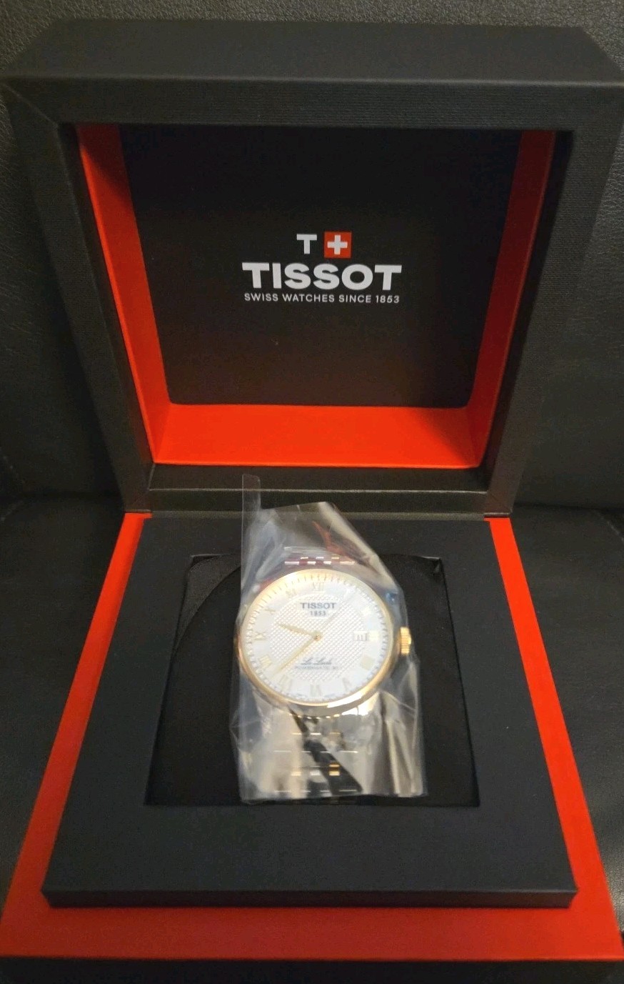 Tissot Le Locle Powermatic 80 Automatic 39.3 MM Watch T006407B Gold & Silver NEW