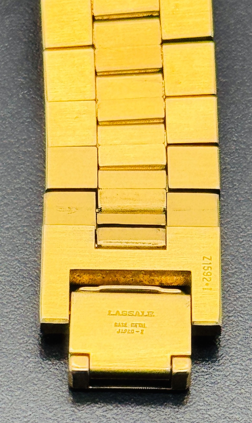 Vintage Seiko Lassale Watch World Timer Alarm Gold Tone White Dial Men 5T52-6A99