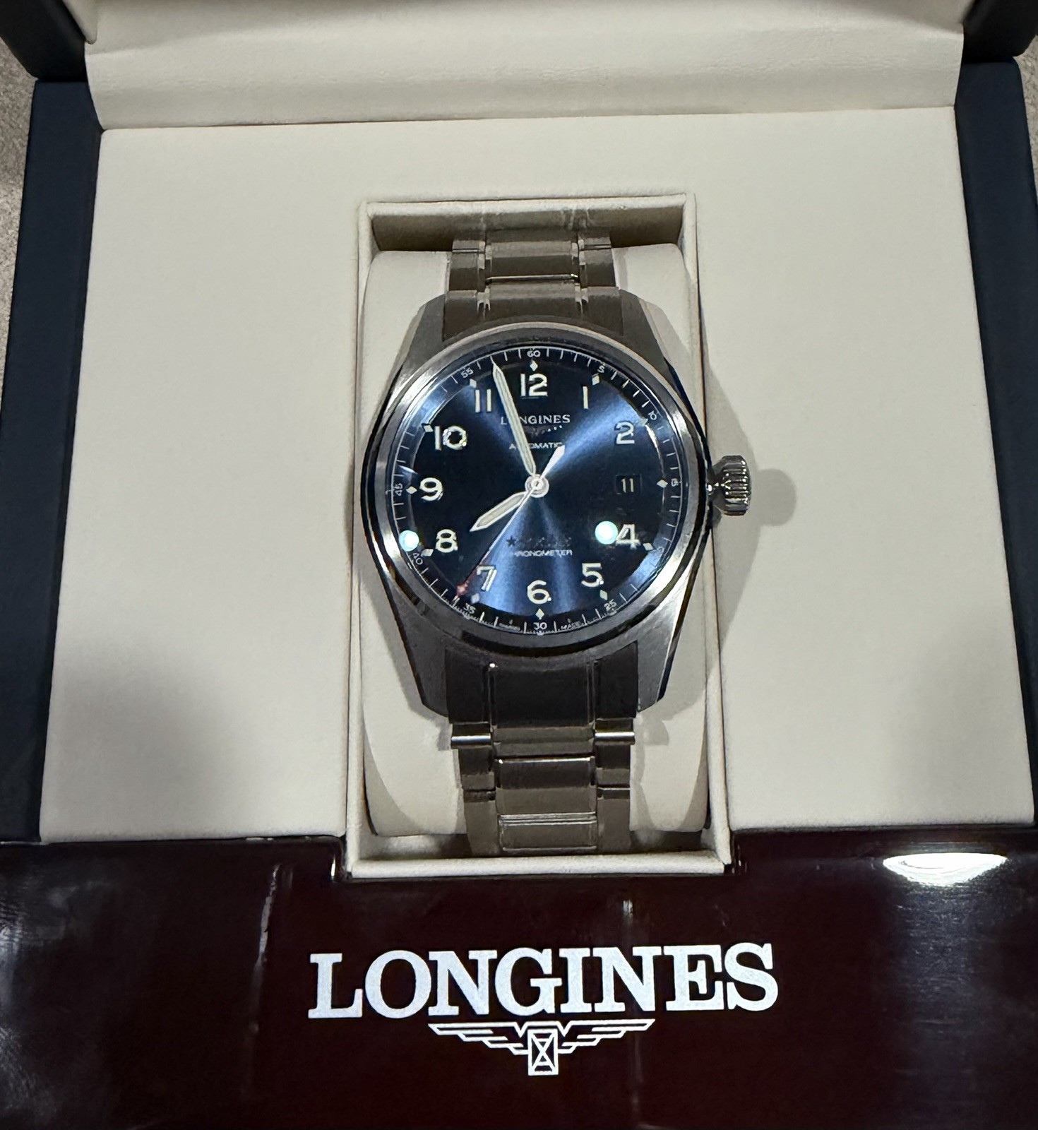 Longines Spirit Men’s Sunray Blue Watch – L3.810.4.93.6