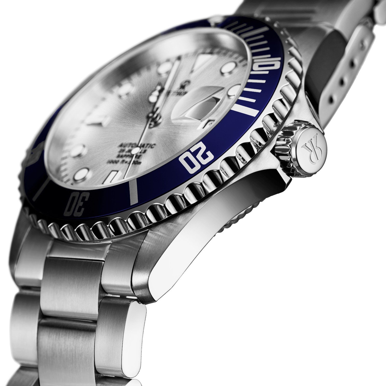 Revue Thommen Diver Auto Silver Dial S/S Bracelet Swiss 17571.2125