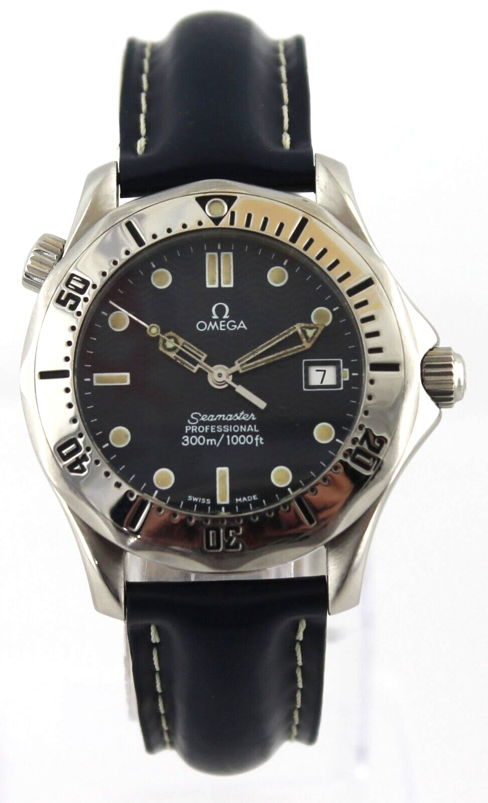 Omega Seamaster 2562.80 Professional MIDSIZE Men’s Blue RUBBER Quartz Watch
