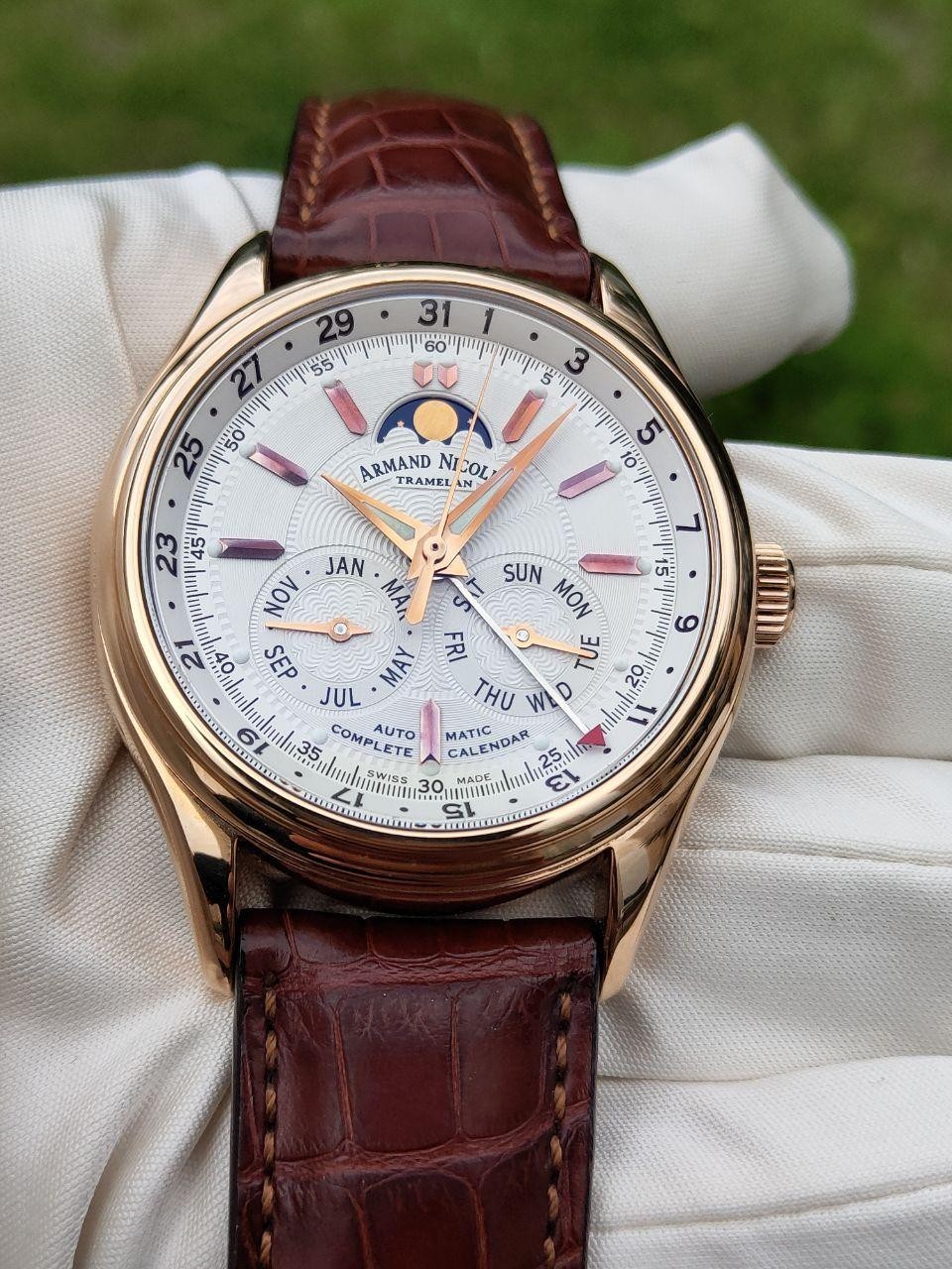 Armand Nicolet M02 Complete Calendar 43mm 18k Gold