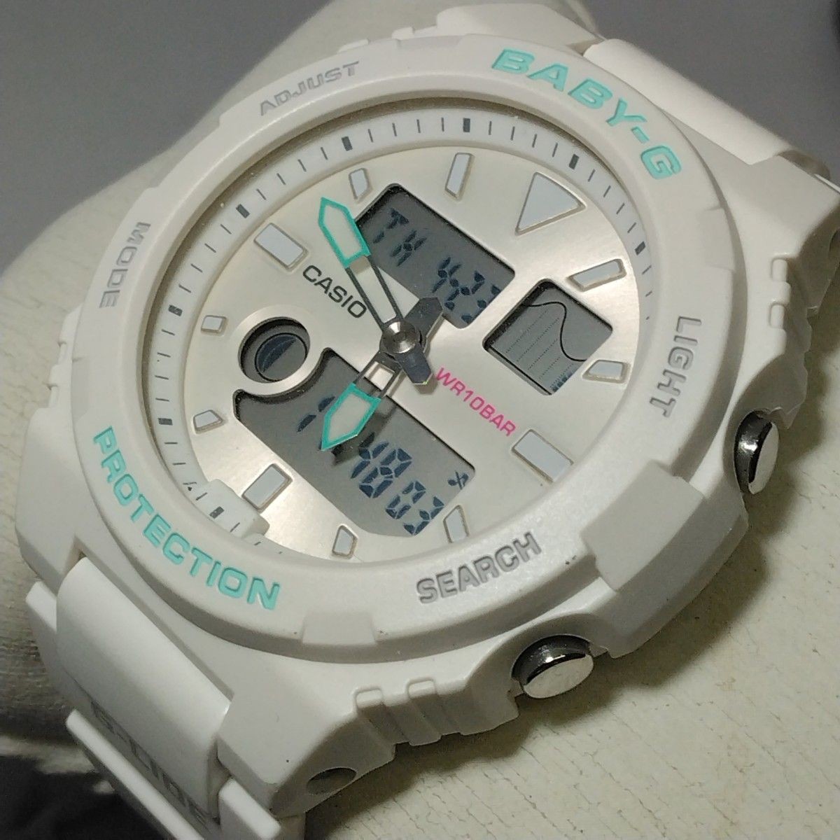 CASIO Baby G G LIDE Quartz Wristwatch BAX 100 7AJF White Mint Green