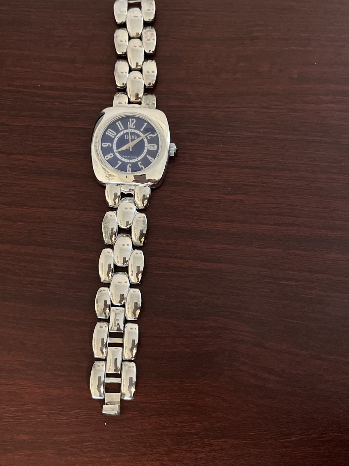 Ecclissi Sterling Silver Link Bracelet Watch 87 Grams