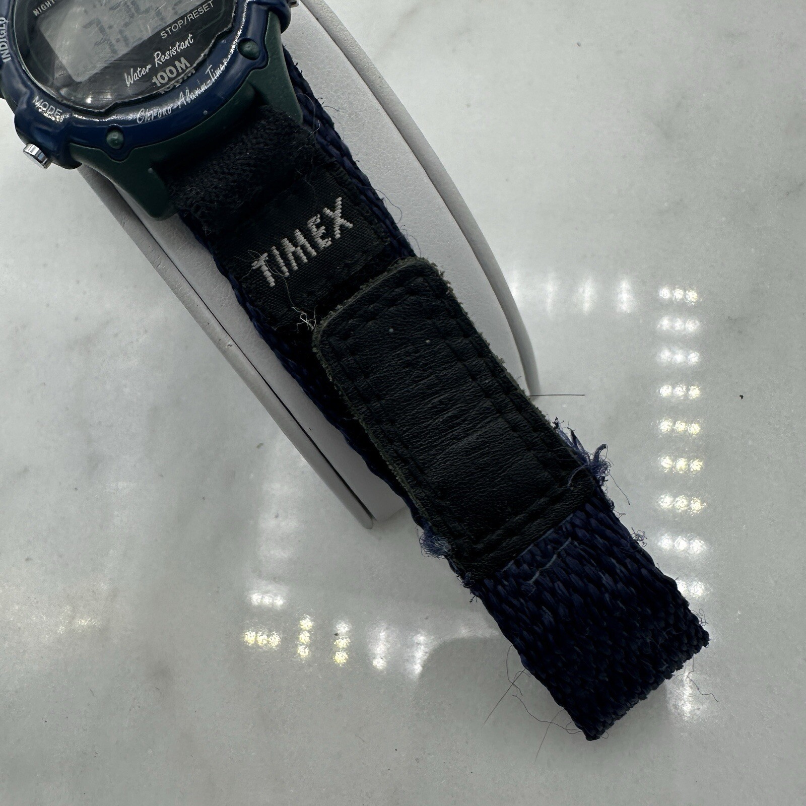 Vintage Timex Expedition Womens Two Tone Blue Green Digital Watch New Battery