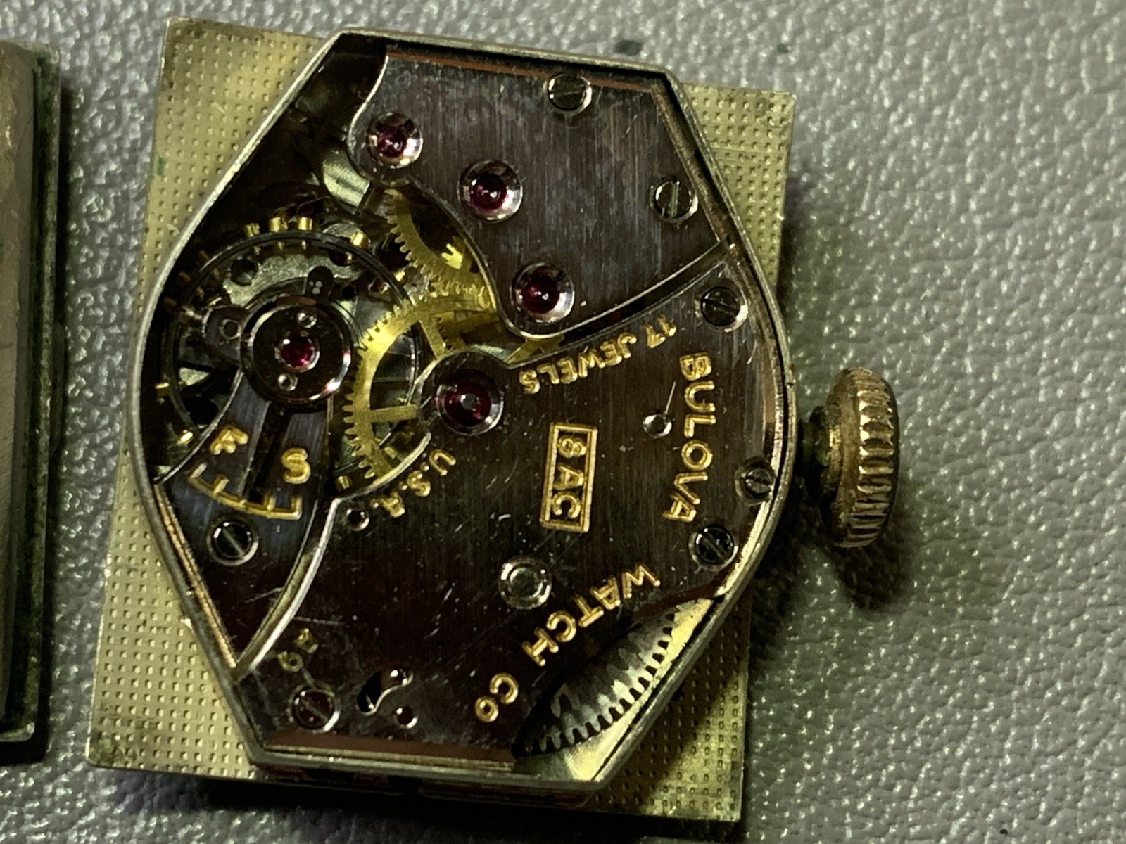 Vintage BULOVA watch, model 8AC, 17j, 10K RGP Bezel ,RUNNING