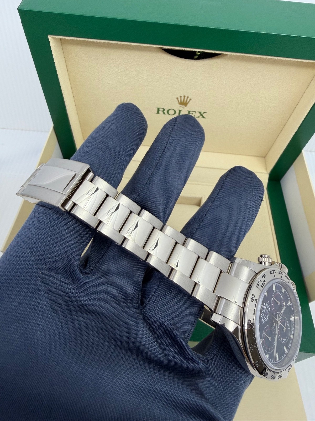2016 Blue Dial Box Papers ROLEX COSMOGRAPH DAYTONA 40MM 116509 18K White Gold