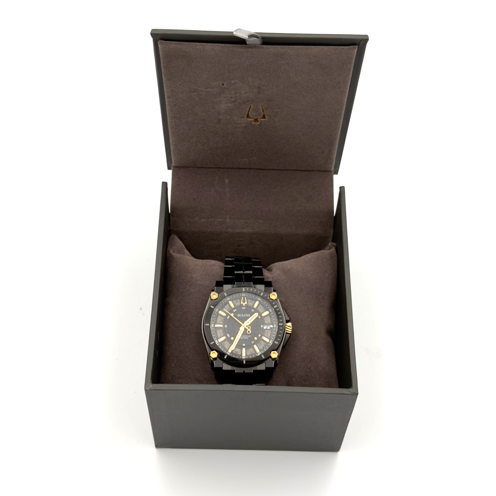 Bulova 98B408 Icon Precisionist Black IP 40mm Watch New