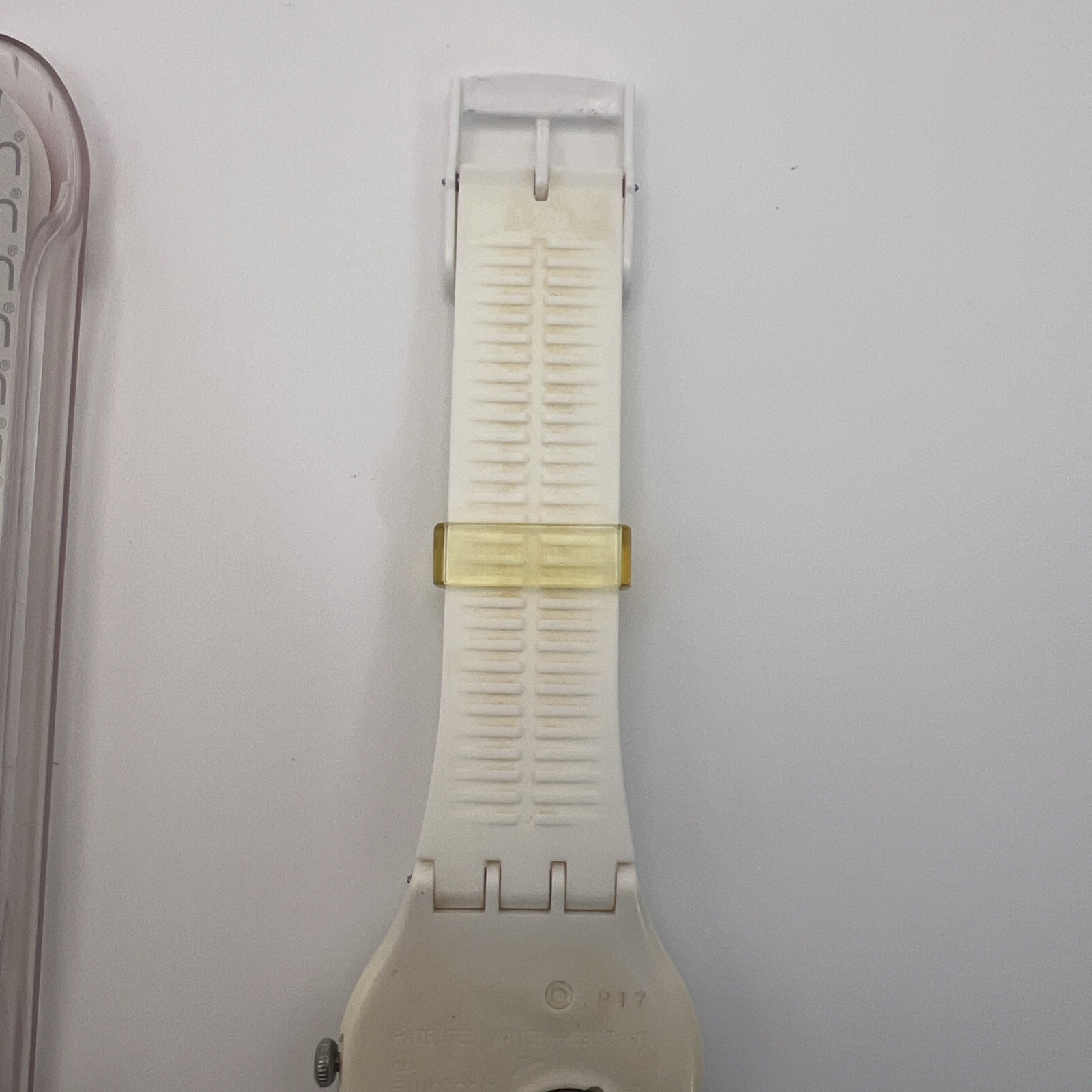 Swatch WHITE LACQUERED Skeleton SUOW100 2012 42mm Watch w/Case Papers Receipt