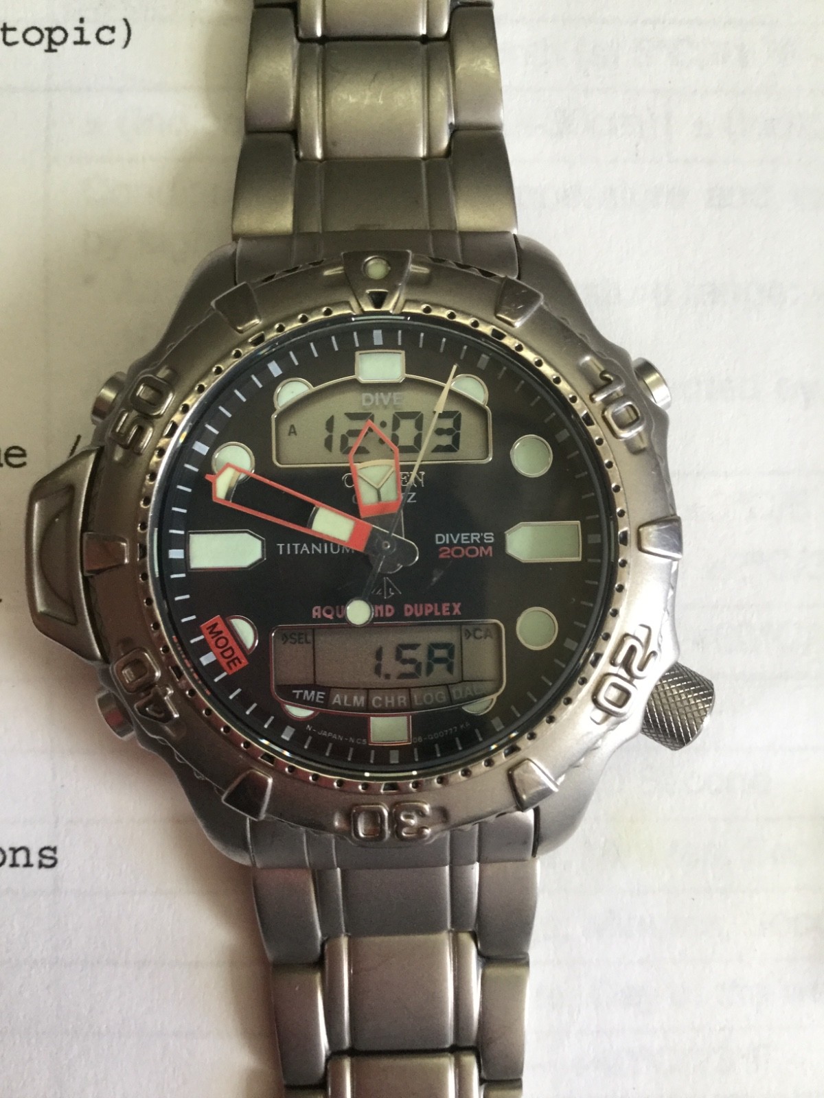 Citizen titanium aquaplaned duplex