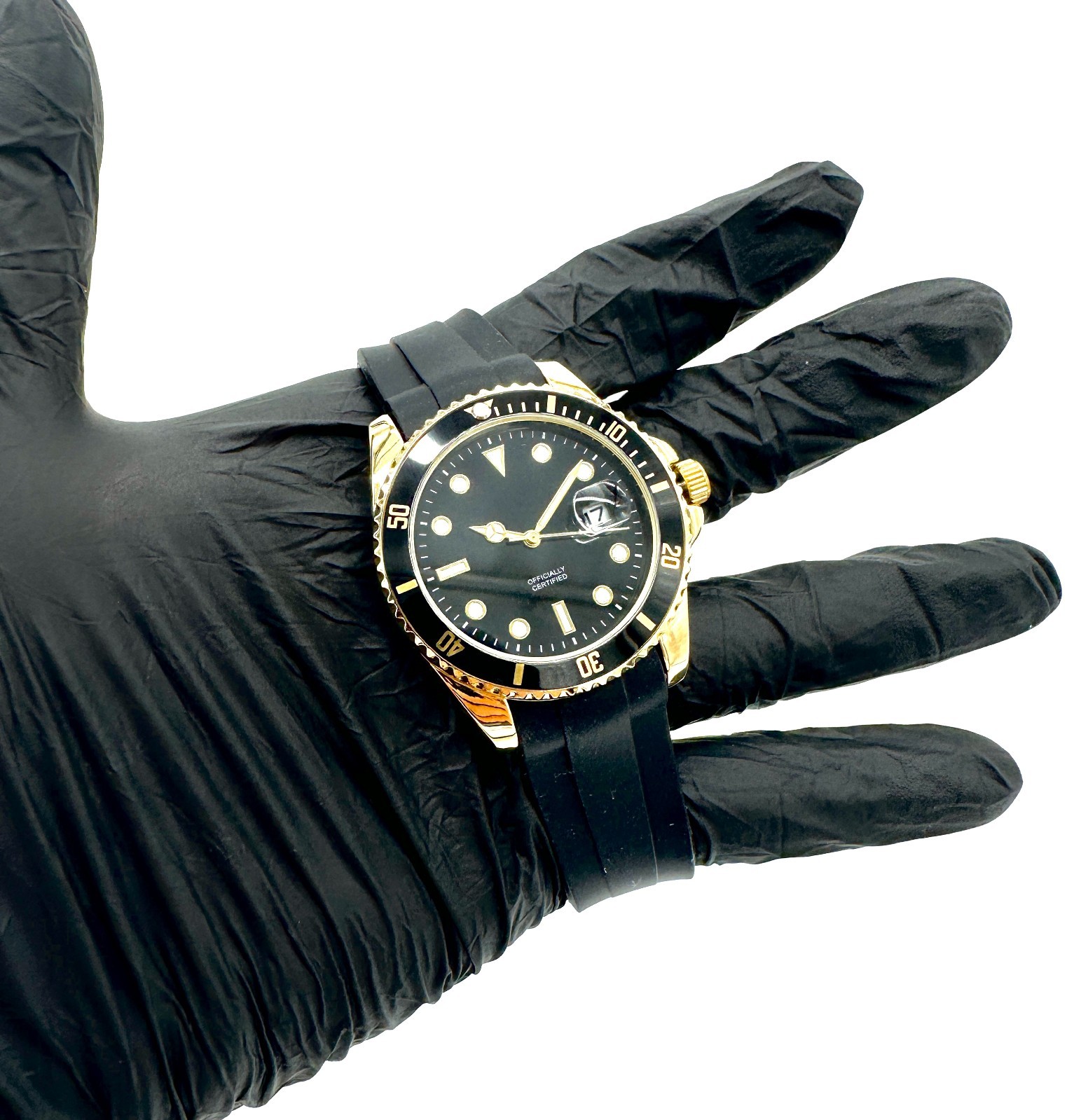 Round Multicolor Rubber Silicone Strap Luxury Custom Date Watch