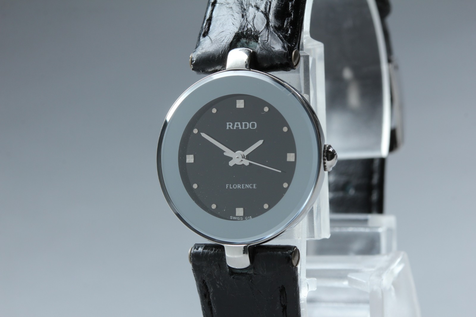 [N MINT] Vintage Rado Florence 318.3744.4 Black Dial 23mm Quartz Women’s Watch